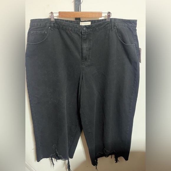 NWT Eloquii Black Distressed jea Sz 22 - Picture 2 of 9